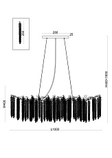 Подвесная люстра Freya Mineral FR1010PL-10G1 1