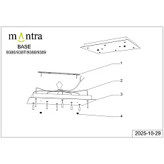 Потолочное основание Mantra Modular Light Florones 9389 2