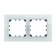 Рамка LK Studio 2-постовая из натурального светлого стекла LK60 864211-1
