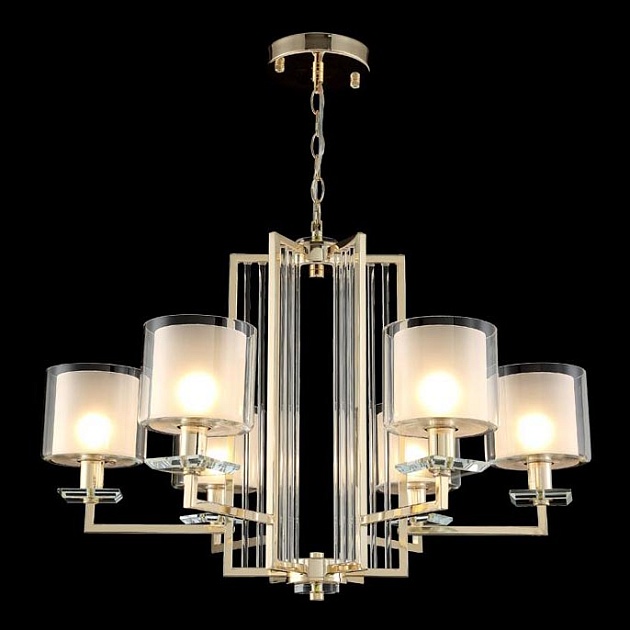 Подвесная люстра Crystal Lux Nicolas SP-PL6 Gold/White Фото № 4