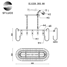 Подвесная люстра ST Luce Grosseto SL1228.203.08 3