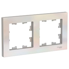 Рамка 2-постовая Systeme Electric AtlasDesign жемчужная ATN000402