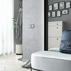 Выключатель двухклавишный проходной Werkel айвори матовый W1122062 4690389184697 4