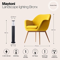 Уличный светильник Maytoni Bronx O576FL-01B 1