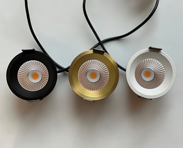 Встраиваемый светодиодный светильник Italline IT08-8035 black 3000K Фото № 4