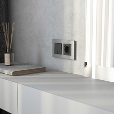 Рамка Werkel AluMax на 2 поста алюминий W0023506 4690389204036 2