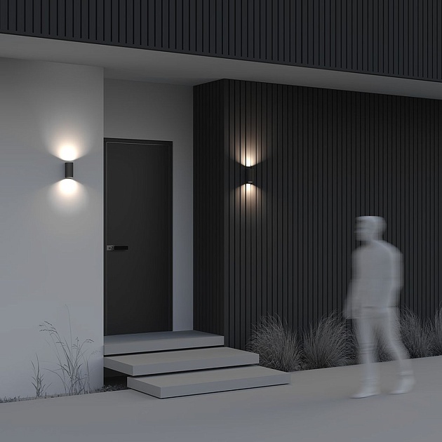 Уличный настенный светильник Maytoni Slat O044WL-02B Фото № 12