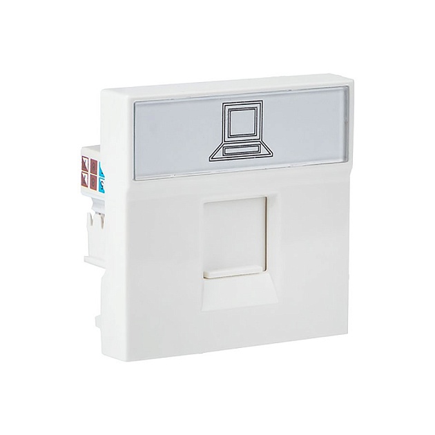 Розетка RJ45 кат. 6, 2 модуля EKF E2MK016-135-10 Фото № 1