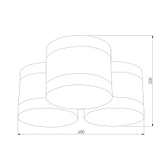 Потолочная люстра TK Lighting 851 Tago Black 1