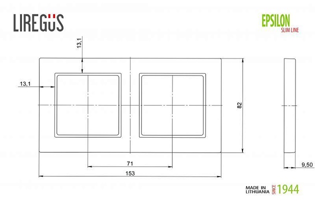 Рамка 2-постовая Liregus Epsilon бежевый 28-0882 изображение 2 Рамка 2-постовая Liregus Epsilon бежевый 28-0882 Фото № 2