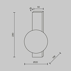Бра Maytoni MOD470WL-01BS 3