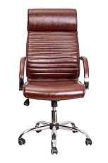 Кресло руководителя AksHome Alexander коричневый, экокожа 27670 4