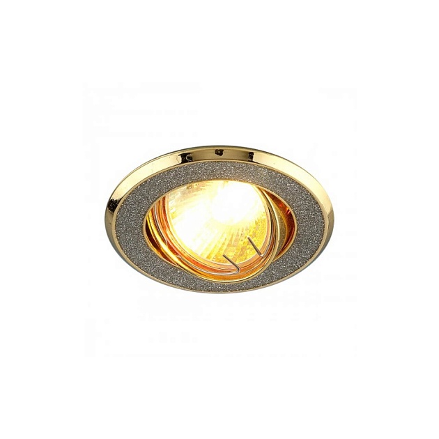 Встраиваемый светильник Elektrostandard 611 MR16 SL/GD серебряный блеск/золото a032238 фото 