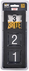 Рамка 3-постовая IEK Brite РУ-3-2-БрЧ черная BR-M32-G-K02 1