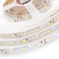 Светодиодная влагозащищенная лента Apeyron 4,8W/m 60LED/m 3528SMD холодный белый 5M 00-71 5