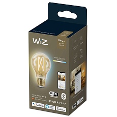 Лампа светодиодная филаментная диммируемая WiZ E27 7W 2700-6500K золотая Wi-Fi BLE50WA60E27920-50Amb1PF/6 929003017401 2
