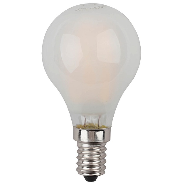 Лампа светодиодная филаментная ЭРА E14 9W 2700K матовая F-LED P45-9w-827-E14 frost Б0047021 фото 