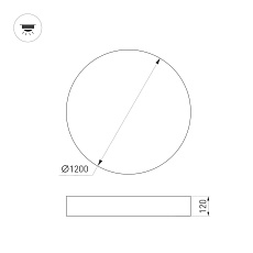 Потолочный светодиодный светильник Arlight SP-Plato-R1200-145W Warm3000 038930 1