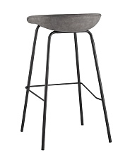 Барный стул Stool Group Турин серая экокожа черные ножки 8319TB GREY 3
