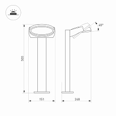Уличный светодиодный светильник Arlight LGD-Eye-Boll-H500-6W Warm3000 029982(2) 1