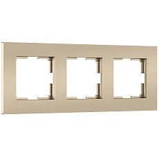 Рамка на 3 поста Slab шампань софт W0032911 a071625