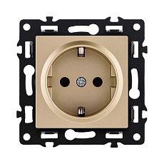 Розетка штепсельная SCHUKO 16A/250 В, золотой Kollinger Asthetik AS-014GD