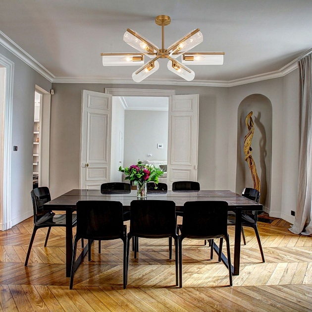 Потолочная люстра Eurosvet Trompeta 70144/6 латунь Фото № 4