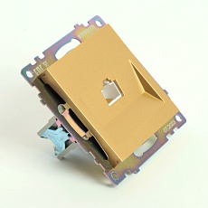 Розетка компьютерная RJ-45 Stekker Катрин золото GLS00-7107-08 49227 2