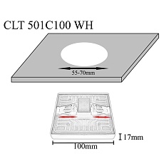 Встраиваемый светодиодный светильник Crystal Lux CLT 501C100 WH 2