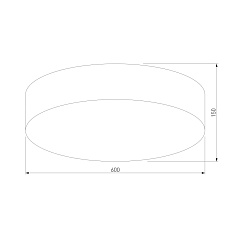 Потолочный светильник TK Lighting 5637 Rondo Linen 1