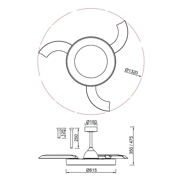 Люстра-вентилятор Mantra NISEKO FAN L 9057 Фото № 3