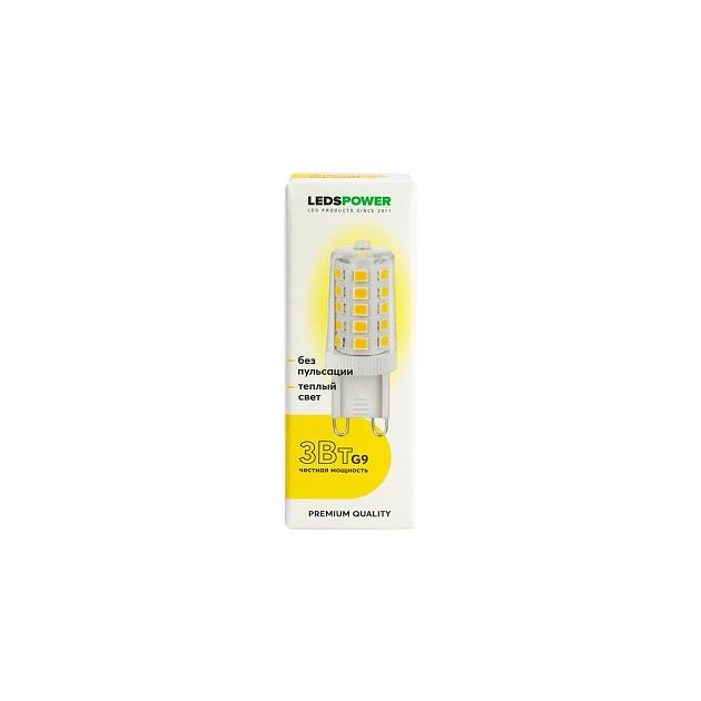 Светодиодная лампа LEDS POWER G9 3Вт 3000К 007014 Фото № 1