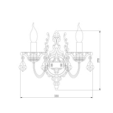 Бра Eurosvet 3281/2 античная бронза/прозрачный хрусталь Strotskis 1