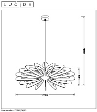 Подвесной светильник Lucide Zidane 77483/76/30 3