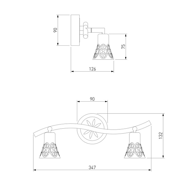 Спот Eurosvet 20027/2 белый с золотом изображение 2 Спот Eurosvet 20027/2 белый с золотом Фото № 2