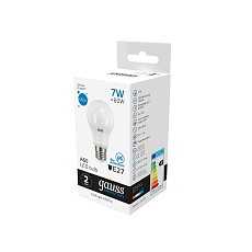 Лампа светодиодная Gauss E27 7W 6500K матовая 23237A 2