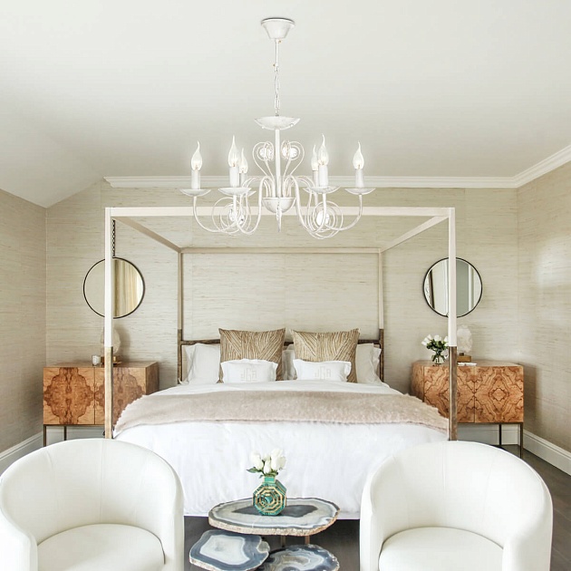 Подвесная люстра Eurosvet 60018/6 белый с золотом изображение 3 Подвесная люстра Eurosvet 60018/6 белый с золотом Фото № 3