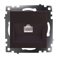 Розетка компьютерная RJ-45 Stekker Катрин шоколад GLS00-7107-04 49023 1