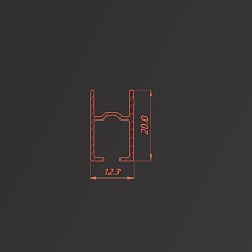 Однорядный карнизный профиль Flexy 10175 SHTORKA 01 9016 1