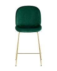 Полубарный стул Stool Group Турин со спинкой велюр изумрудный золотые ножки 8329A VELVET GREEN 1
