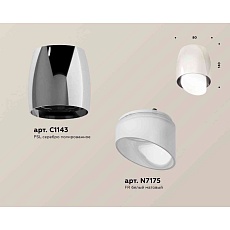 Комплект накладного светильника Ambrella light Techno Spot XS1143021 PSL/FR серебро полированное/белый матовый (C1143, N7175) 1