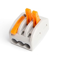 Клемма строительно-монтажная 3-проводная Stekker, LD222-613 39867 2