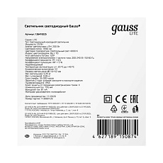 Настенно-потолочный светодиодный светильник Gauss Lite 126418225 2