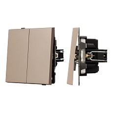 Механизм выключателя управления шторами SWT-TENDO-MKR2-PL-GD (230V, 10A) Arlight 054141