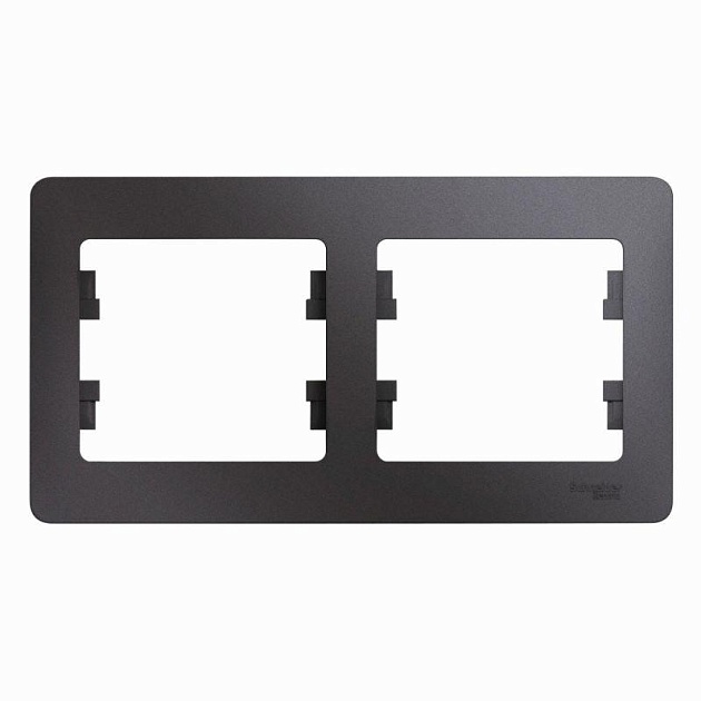 Рамка 2-постовая Systeme Electric Glossa графит GSL001302 Фото № 1