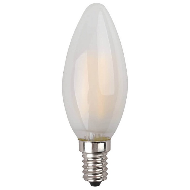 Лампа светодиодная филаментная ЭРА E14 5W 2700K матовая F-LED B35-5W-827-E14 frost Б0027925 фото 
