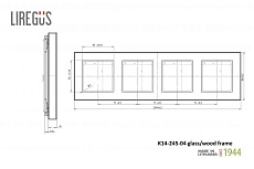 Рамка 4-постовая Liregus Epsilon сталь 28-2274 1