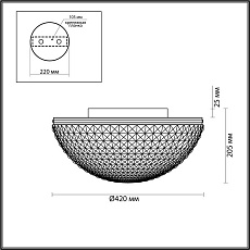 Потолочный светильник Odeon Light Modern Malaga 4937/4C 4