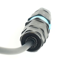 Соединитель-коннектор LD540 разъемный с замком 3-контактный, с пружинным контактом IP68, черный 49193 2