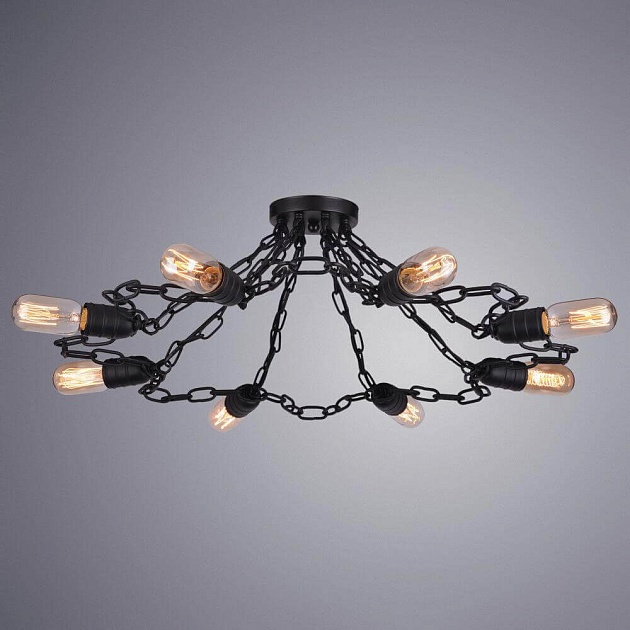 Потолочная люстра Arte Lamp A9344PL-8BK изображение 2 Потолочная люстра Arte Lamp A9344PL-8BK Фото № 2